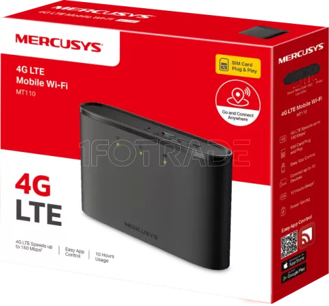 Photo de Modem Routeur WiFi 4G Mercusys MT110 (Noir)
