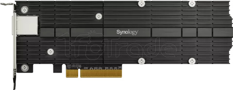Photo de Module combiné réseau RJ45 10GbE + SSD M.2 Synology E10M20-T1 (Noir)