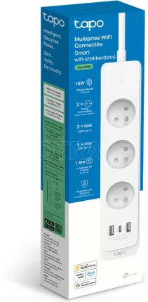 Photo de Multiprise connectée 3 prises TP-Link Tapo P300 + USB (Blanc)