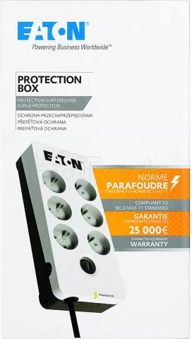 Multiprise Surtension Eaton Protection Box 6 prises (Noir) pour  professionnel, 1fotrade Grossiste informatique