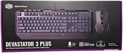 Photo de Pack 2en1 (Clavier/Souris) Cooler Master Devastator 3 Plus RGB (Noir)