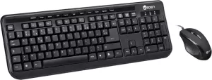 Heden Kit Tastiera Multimediale E Mouse Ottico 2in1 - KPC66USBCA, AZERTY, USB, 800 DPI, Nero