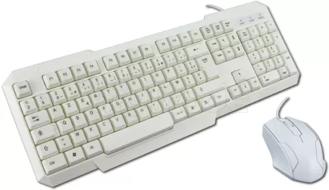 Photo de Pack 2en1 (Clavier/Souris) MCL Samar ACK-2012/B (Blanc)