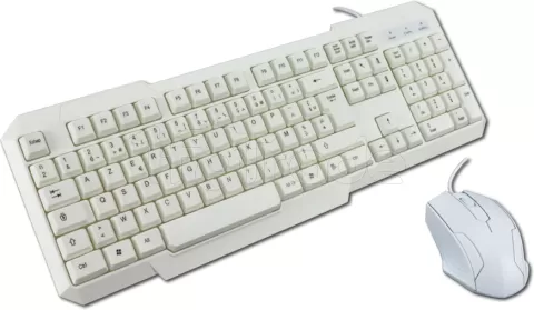 Photo de Pack 2en1 (Clavier/Souris) MCL Samar (Blanc)