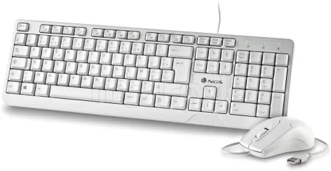 Photo de Pack 2en1 (Clavier/Souris) NGS Cocoa (Blanc)
