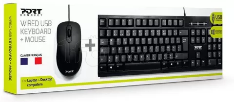 Photo de Pack 2en1 (Clavier/Souris) Port Designs (Noir)