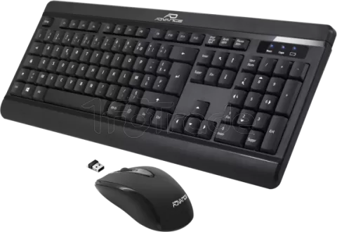 Photo de Pack 2en1 (Clavier/Souris) sans fil Advance Silent Combo (Noir)