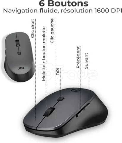Photo de Pack 2en1 (Clavier/Souris) sans fil Advance X-Type (Noir)