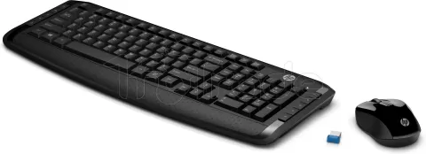 Photo de Pack 2en1 (Clavier/Souris) sans fil HP 300 (Noir)