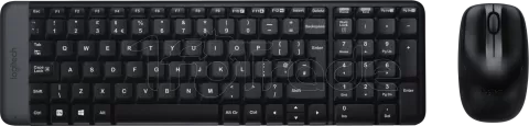 Photo de Pack 2en1 (Clavier/Souris) sans fil Logitech MK220 (Noir)