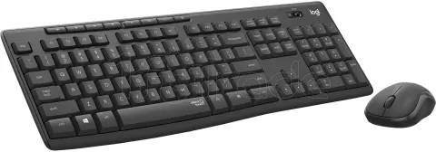 Photo de Pack 2en1 (Clavier/Souris) sans fil Logitech MK295 Slient (Noir)