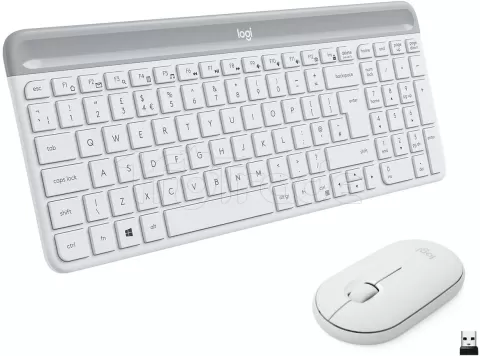 Photo de Pack 2en1 (Clavier/Souris) sans fil Logitech MK470 (Blanc)