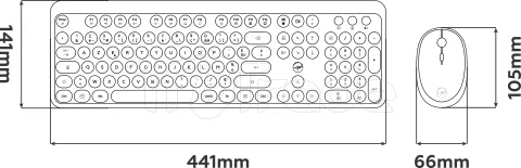 Photo de Pack 2en1 (Clavier/Souris) sans fil Mobility Lab Pure Color (Bleu)