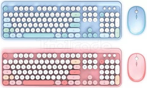 Photo de Pack 2en1 (Clavier/Souris) sans fil Mobility Lab Pure Color (Bleu)