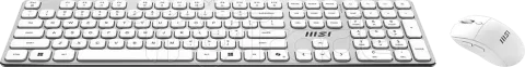 Photo de Pack 2en1 (Clavier/Souris) sans fil MSI Forge K210 Wireless Combo (Blanc)
