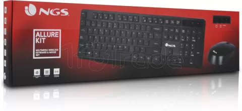 Photo de Pack 2en1 (Clavier/Souris) sans fil NGS Allure (Noir)