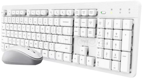 Photo de Pack 2en1 (Clavier/Souris) sans fil Trust Ody II (Blanc)