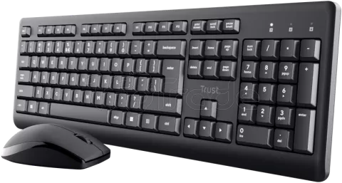 Photo de Pack 2en1 (Clavier/Souris) sans fil Trust Primo (Noir)