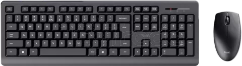 Photo de Pack 2en1 (Clavier/Souris) sans fil Trust Primo (Noir)