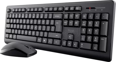 Photo de Pack 2en1 (Clavier/Souris) sans fil Trust Primo QWERTY Italien (Noir)