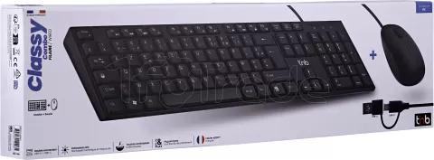 Photo de Pack 2en1 (Clavier/Souris) T'nB Classy (Noir)