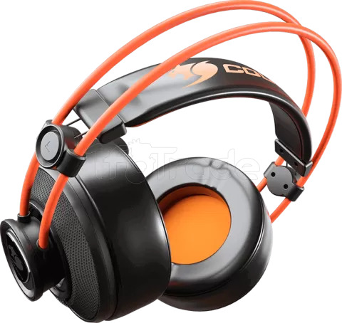 Photo de Pack 2en1 (Ecouteurs/Casque) Gamer filaire Cougar Immersa Ti Ex (Noir/Orange)