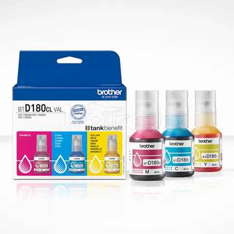 Photo de Pack 3 cartouches d'encre Brother BTD180CLVAL (Couleurs)