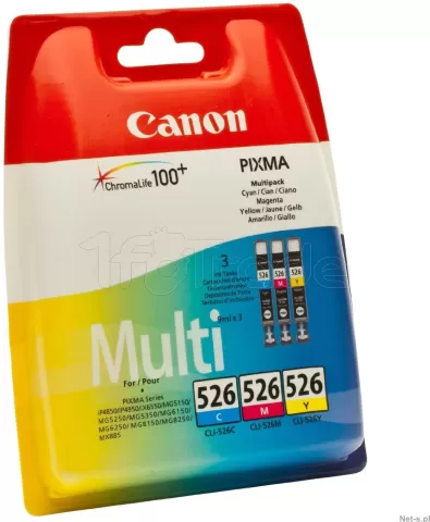 Photo de Pack 3 cartouches d'encre CANON CLI-526 C/M/Y (3 couleurs)