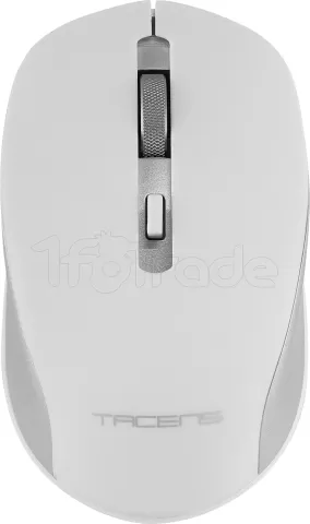 Photo de Pack 3en1 (Clavier/Souris/Tapis) Tacens Zenith (Blanc/Gris)