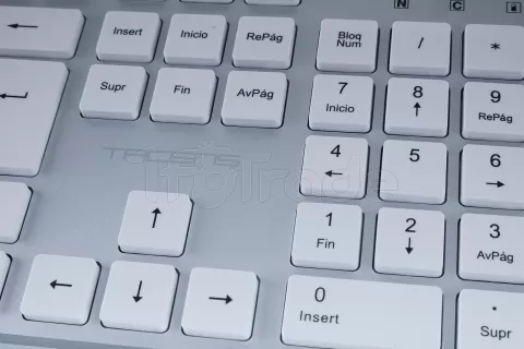 Photo de Pack 3en1 (Clavier/Souris/Tapis) Tacens Zenith (Blanc/Gris)