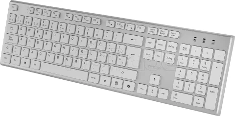 Photo de Pack 3en1 (Clavier/Souris/Tapis) Tacens Zenith (Blanc/Gris)
