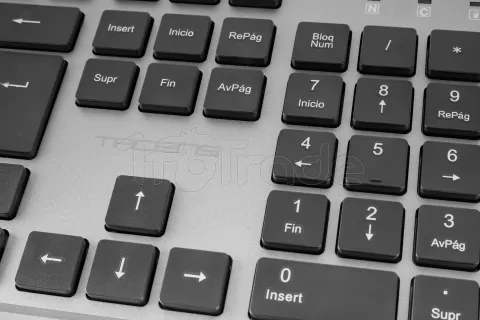Photo de Pack 3en1 (Clavier/Souris/Tapis) Tacens Zenith (Noir/Argent)