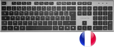 Photo de Pack 3en1 (Clavier/Souris/Tapis) Tacens Zenith (Noir/Argent)