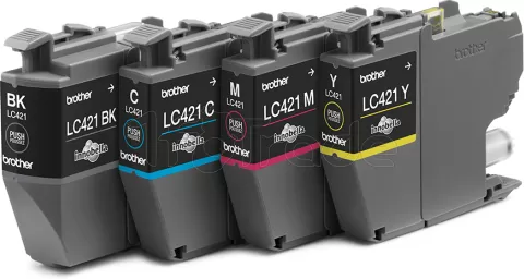 Photo de Pack 4 cartouches d'encre Brother LC-421 (Noir + Couleurs)