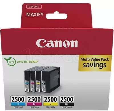 Photo de Pack 4 cartouches d'encre Canon PGI-2500 (Noir + Couleurs)