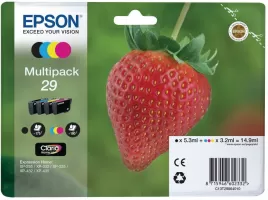 Photo de Pack 4 cartouches d'encre Epson Fraise 29 (Noir + Couleurs)