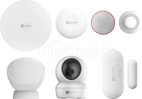 Photo de Pack Alarme Ezviz Sensor Kit - caméra, capteurs et alarmes