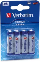 Photo de Pack blister de 4 piles Alcalines Verbatim type AA 1,5V (R06)