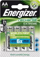 Photo de Pack blister de 4 piles rechargeables Energizer Extreme type AA  1,2V - 2300mAh (LR06)