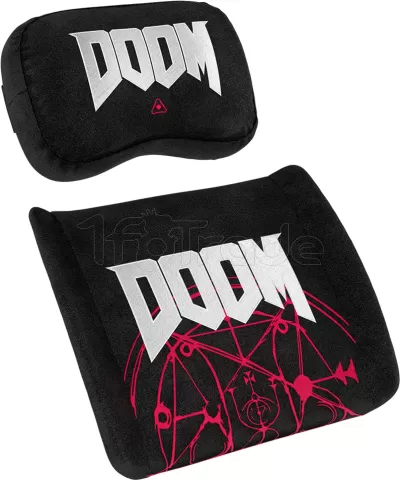 Photo de Pack de 2 Coussins pour fauteuil Noblechairs Doom Edition (Noir/Rouge)