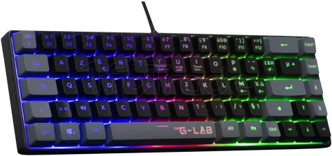 Photo de Pack Gamer 2en1 (Clavier/Souris) The G-Lab Combo Hydrogen BKG RGB (Noir)