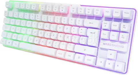 Photo de Pack Gamer 3en1 (Calvier/Souris/Tapis) Mars Gaming MCPWTKL (Blanc)