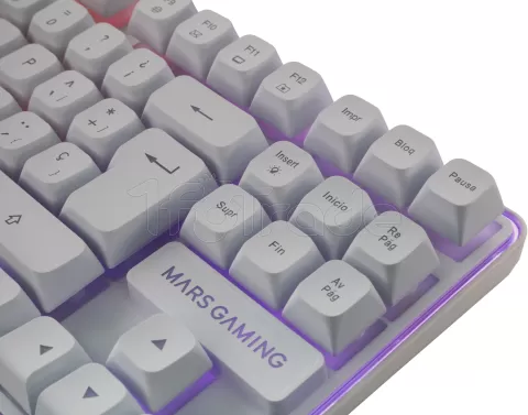Photo de Pack Gamer 3en1 (Calvier/Souris/Tapis) Mars Gaming MCPWTKL (Blanc)