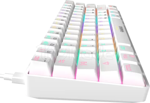 Photo de Pack Gamer 3en1 (Clavier/Souris/Tapis) Gamdias Hermes E4 RGB (Blanc)