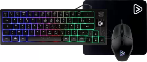 Photo de Pack Gamer 3en1 (Clavier/Souris/Tapis) OnLan PG-7 (Noir)