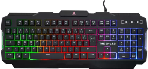 Photo de Pack Gamer 4en1 (Clavier/Souris/Casque/Tapis) The G-Lab Combo Argon Evolution RGB (Noir)