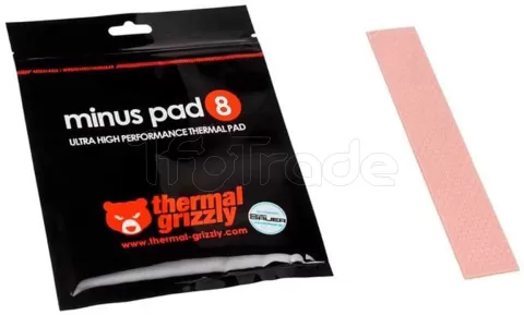 Photo de Pad Thermique Thermal Grizzly Minus Pad 8 - 120x20x3 mm (Rose)