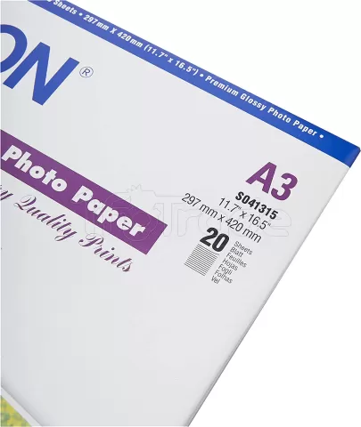 Photo de Papier Photo Epson Premium Glacé 255g/m² - 20 feuilles A3