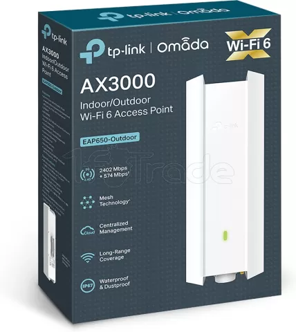 Photo de Point d'Accès extérieur WIFI TP-Link EAP650 PoE (AX3000)