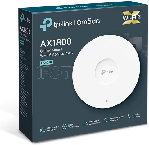 Photo de Point d'Accès plafonnier WiFi TP-Link Omada EAP610 (AX1800)